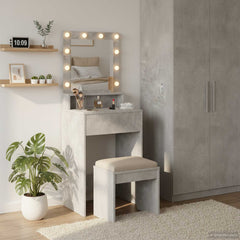 vidaXL Dressing Table Concrete Grey 50 x 41 x 135 cm Engineered Wood 1