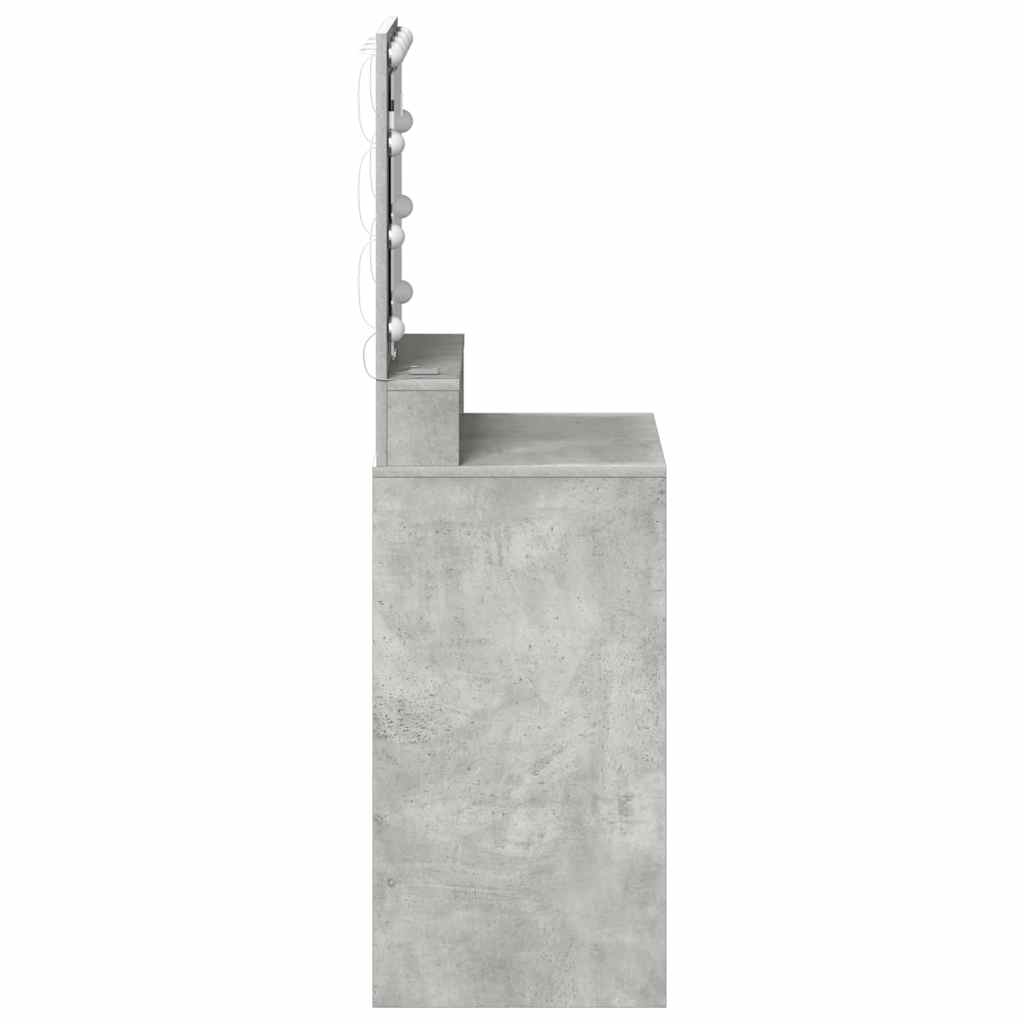 vidaXL Dressing Table Concrete Grey 50 x 41 x 135 cm Engineered Wood 5