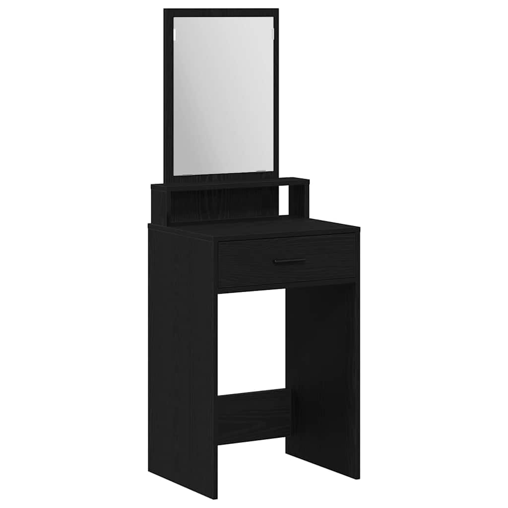 vidaXL Dressing Table Black Oak 50 x 41 x 140 cm Engineered Wood 2