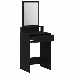 vidaXL Dressing Table Black Oak 50 x 41 x 140 cm Engineered Wood 5