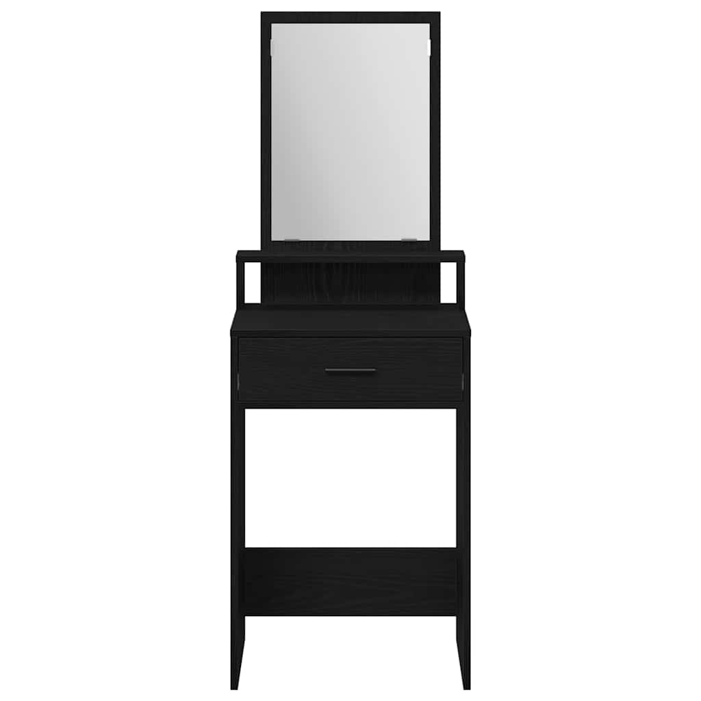 vidaXL Dressing Table Black Oak 50 x 41 x 140 cm Engineered Wood 6