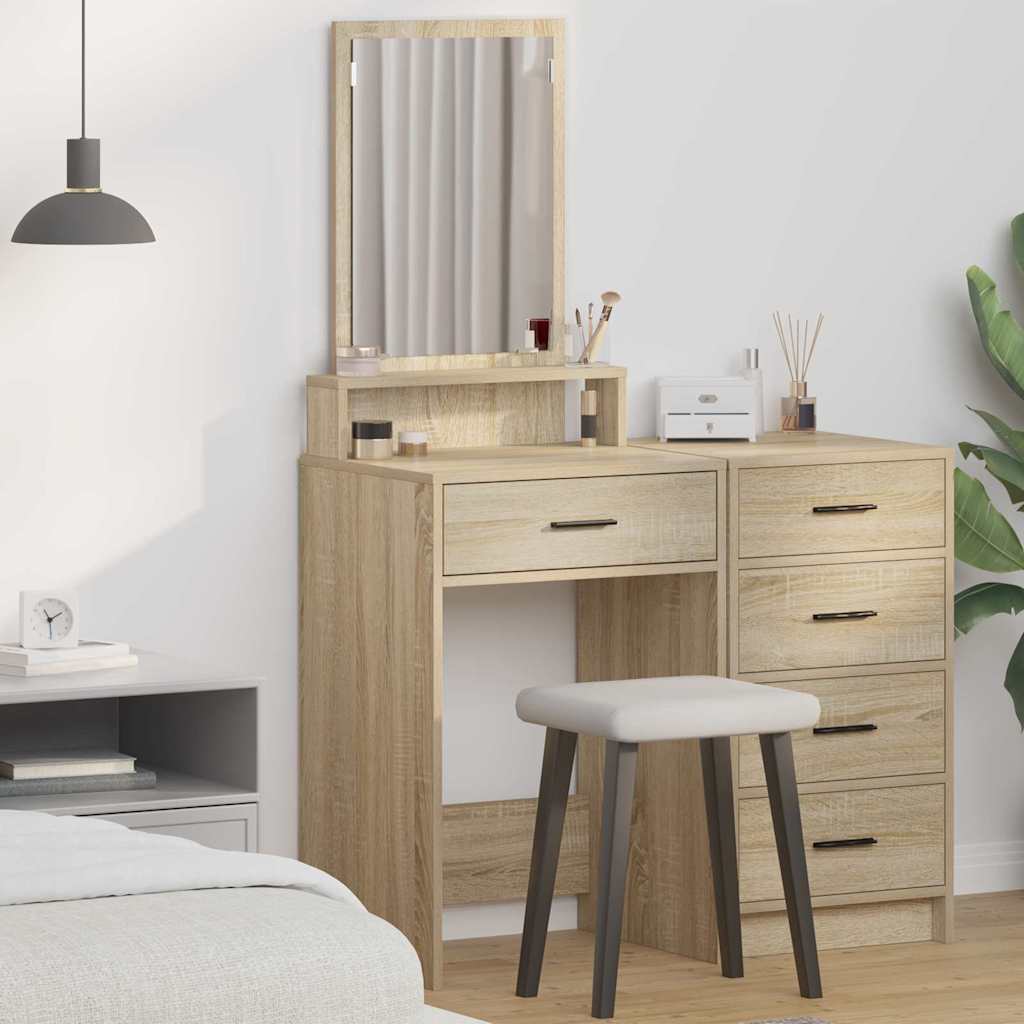 vidaXL Dressing Table Sonoma Oak 50 x 41 x 140 cm Engineered Wood 1