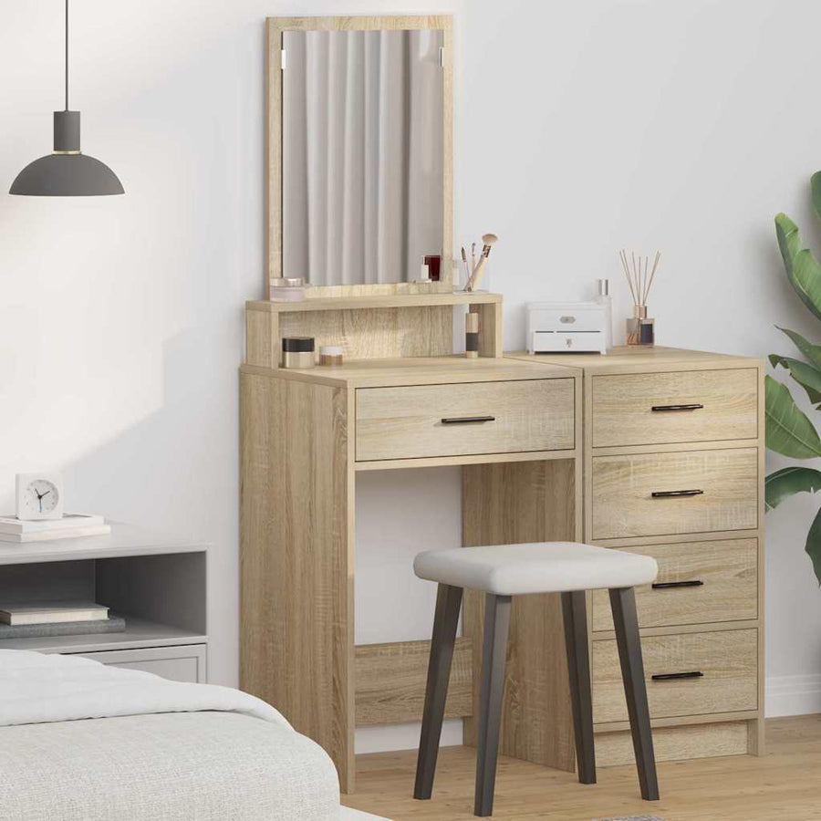 vidaXL Dressing Table Sonoma Oak 50 x 41 x 140 cm Engineered Wood 1