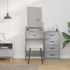 vidaXL Dressing Table Grey Sonoma 50 x 41 x 140 cm Engineered Wood 4