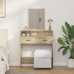 vidaXL Dressing Table Sonoma Oak 79 x 41 x 140 cm Engineered Wood 1