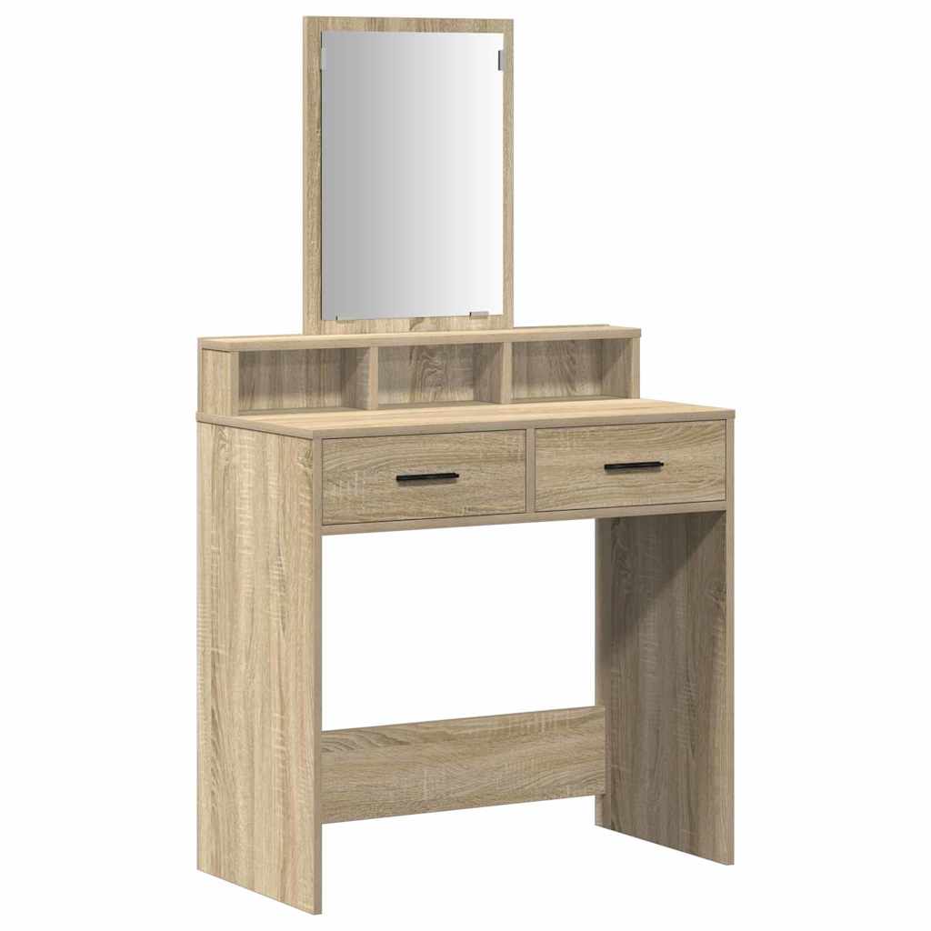 vidaXL Dressing Table Sonoma Oak 79 x 41 x 140 cm Engineered Wood 2