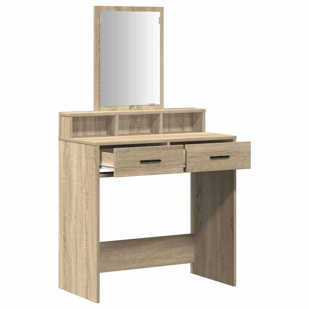 vidaXL Dressing Table Sonoma Oak 79 x 41 x 140 cm Engineered Wood 5