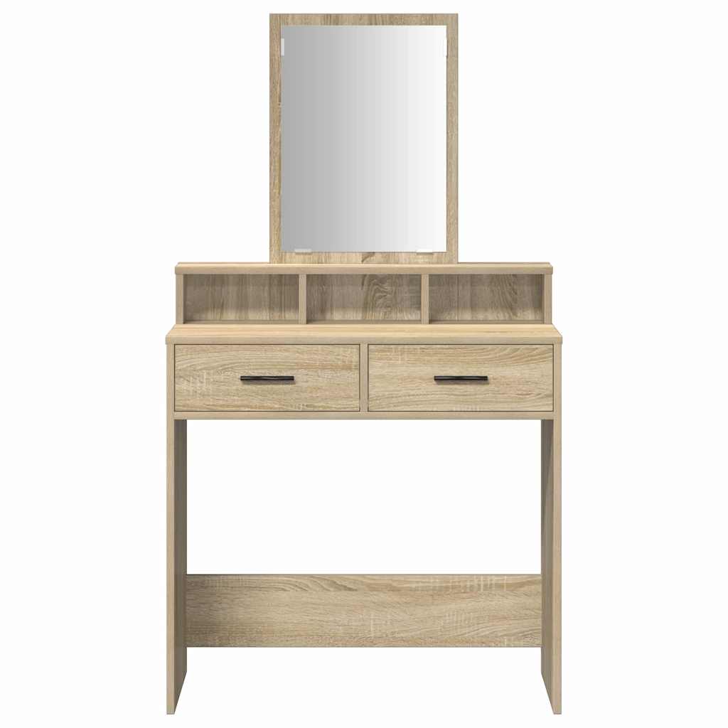 vidaXL Dressing Table Sonoma Oak 79 x 41 x 140 cm Engineered Wood 6