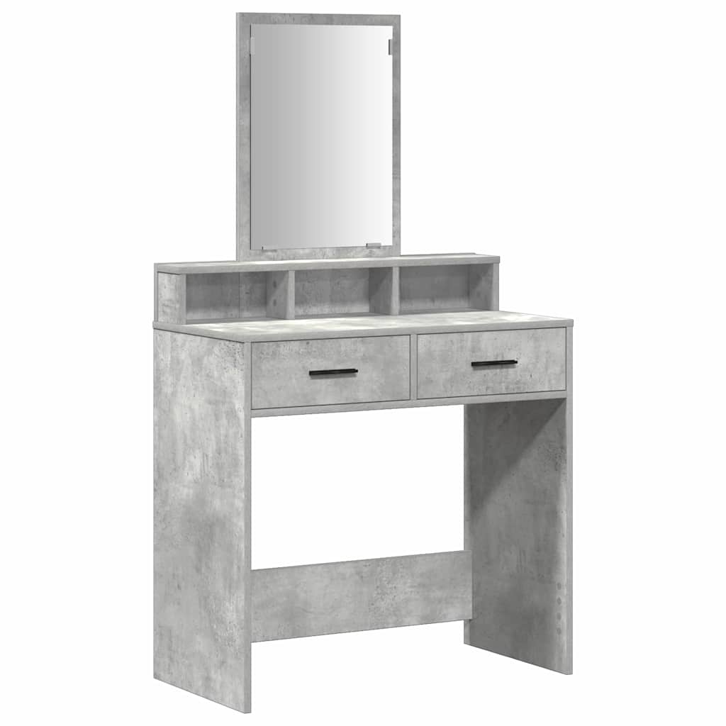 Dressing Table Engineered Wood 79 x 41 x 140 cm Concrete grey