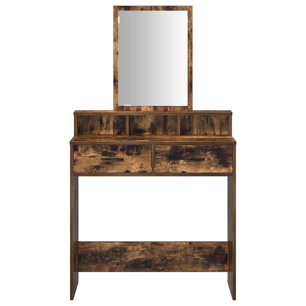 vidaXL Dressing Table Smoked Oak 79 x 41 x 140 cm Engineered Wood 6