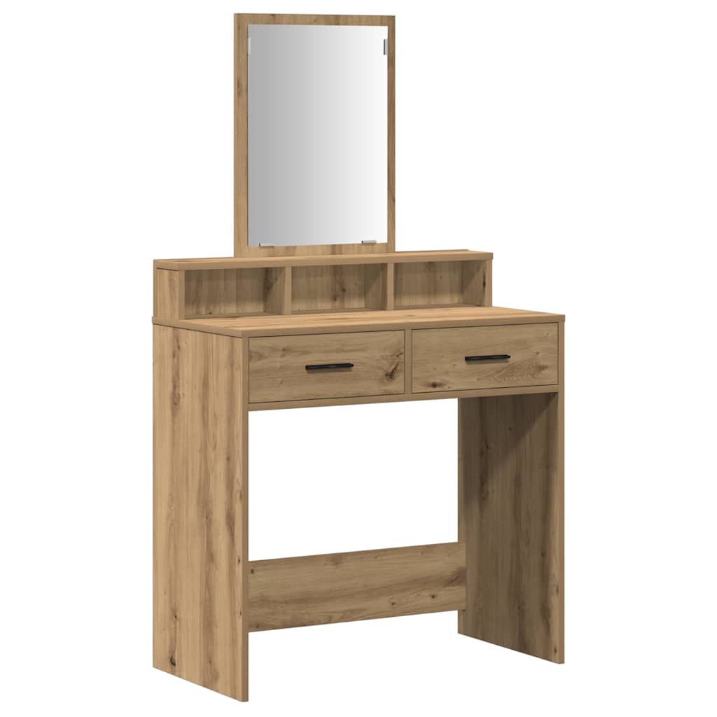 vidaXL Dressing Table Artisan Oak 79 x 41 x 140 cm Engineered Wood 2