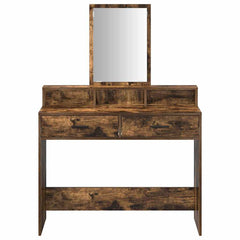 vidaXL Dressing Table Smoked Oak 100 x 41 x 140 cm Engineered Wood 6