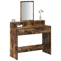 vidaXL Dressing Table Smoked Oak 100 x 41 x 140 cm Engineered Wood 3