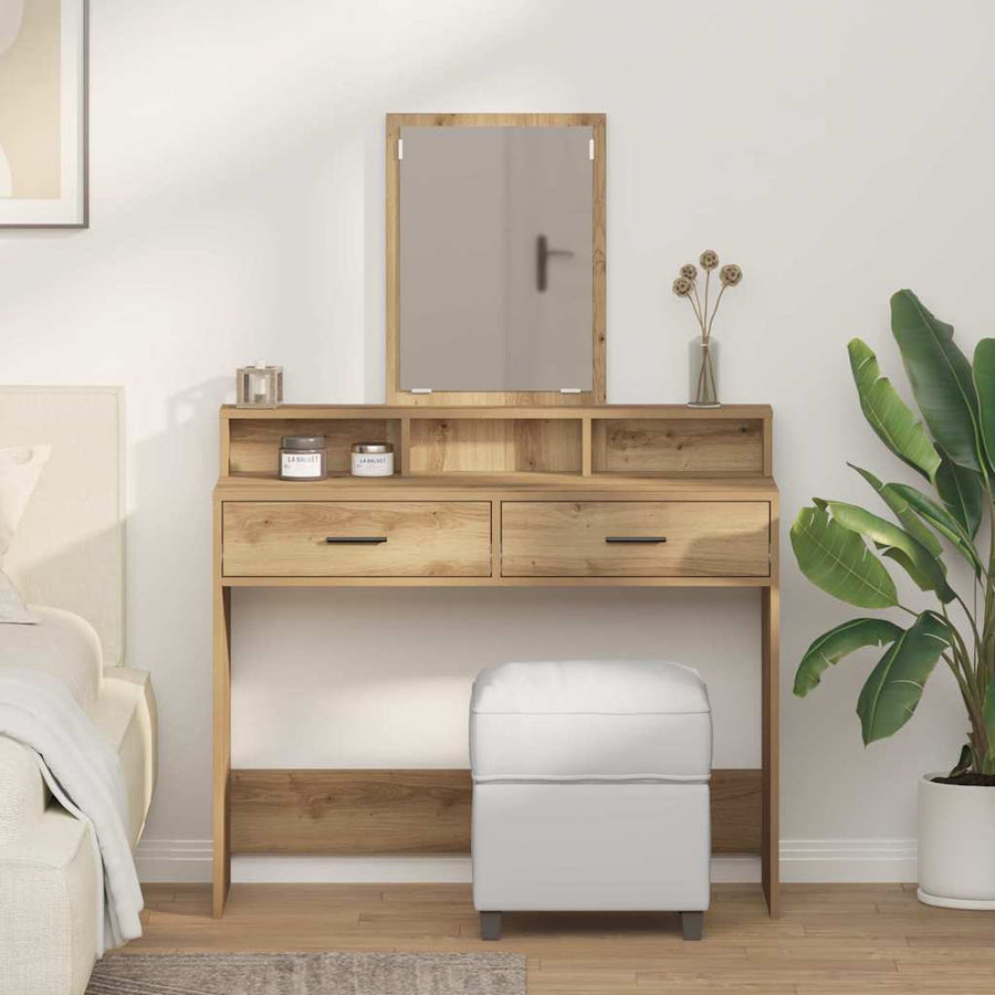 vidaXL Dressing Table Artisan Oak 100 x 41 x 140 cm Engineered Wood 1