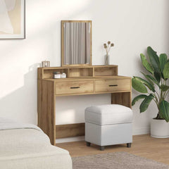 vidaXL Dressing Table Artisan Oak 100 x 41 x 140 cm Engineered Wood 4