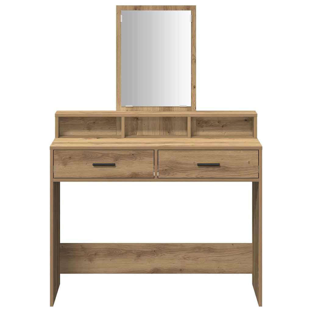 vidaXL Dressing Table Artisan Oak 100 x 41 x 140 cm Engineered Wood 6
