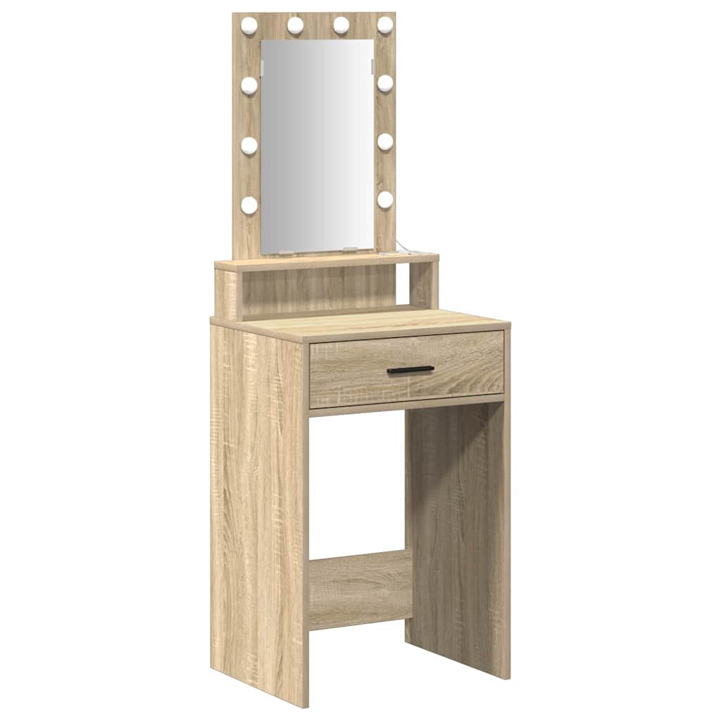 vidaXL Dressing Table Brown 50 x 41 x 140 cm Engineered Wood 2