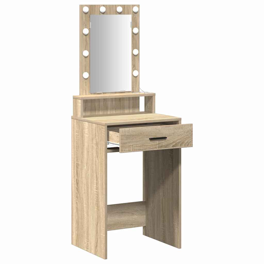 vidaXL Dressing Table Brown 50 x 41 x 140 cm Engineered Wood 4