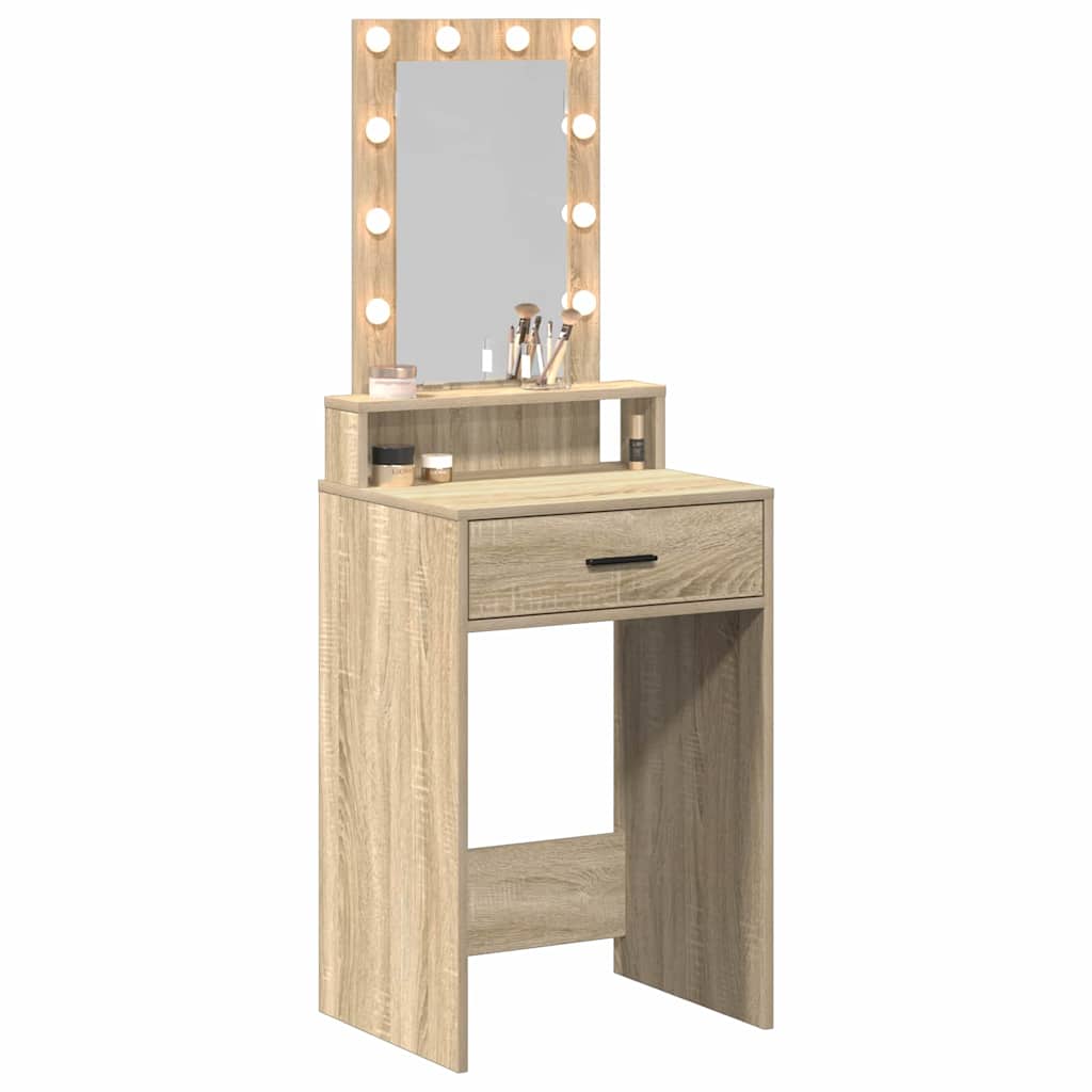 vidaXL Dressing Table Brown 50 x 41 x 140 cm Engineered Wood 3