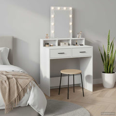 vidaXL Dressing Table White 79 x 41 x 140 cm Engineered Wood 1