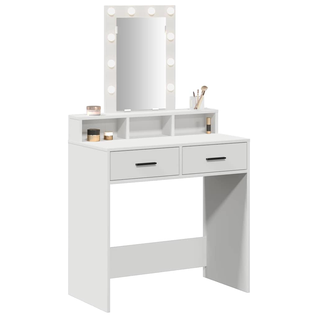vidaXL Dressing Table White 79 x 41 x 140 cm Engineered Wood 3