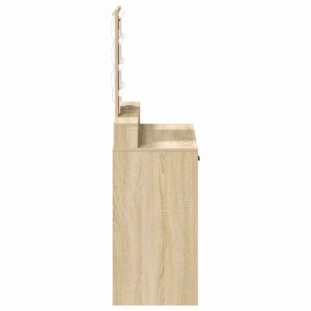 vidaXL Dressing Table Brown 79 x 41 x 140 cm Engineered Wood 6