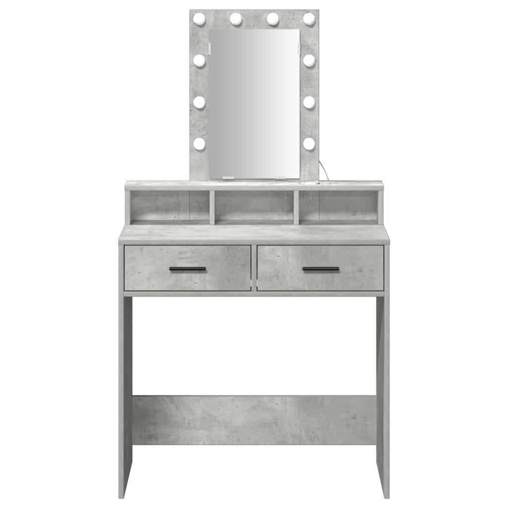 vidaXL Dressing Table Grey 79 x 41 x 140 cm Engineered Wood 5