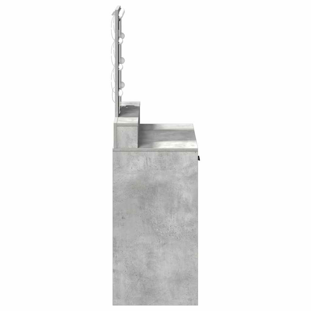 vidaXL Dressing Table Grey 79 x 41 x 140 cm Engineered Wood 6