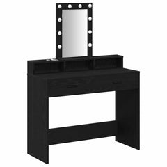 Dressing Table Brown Engineered Wood 100 x 41 x 140 cm Black oak