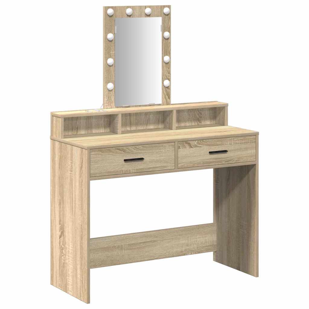 Dressing Table Brown Engineered Wood 100 x 41 x 140 cm Sonoma oak