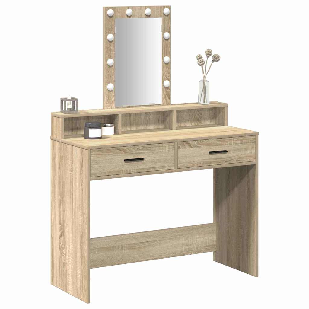 Dressing Table Brown Engineered Wood 100 x 41 x 140 cm Sonoma oak
