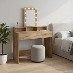 vidaXL Dressing Table Brown Engineered Wood 100 x 41 x 140 cm