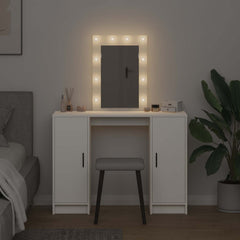 vidaXL Dressing Table White 102 x 33 x 135 cm Engineered Wood 4