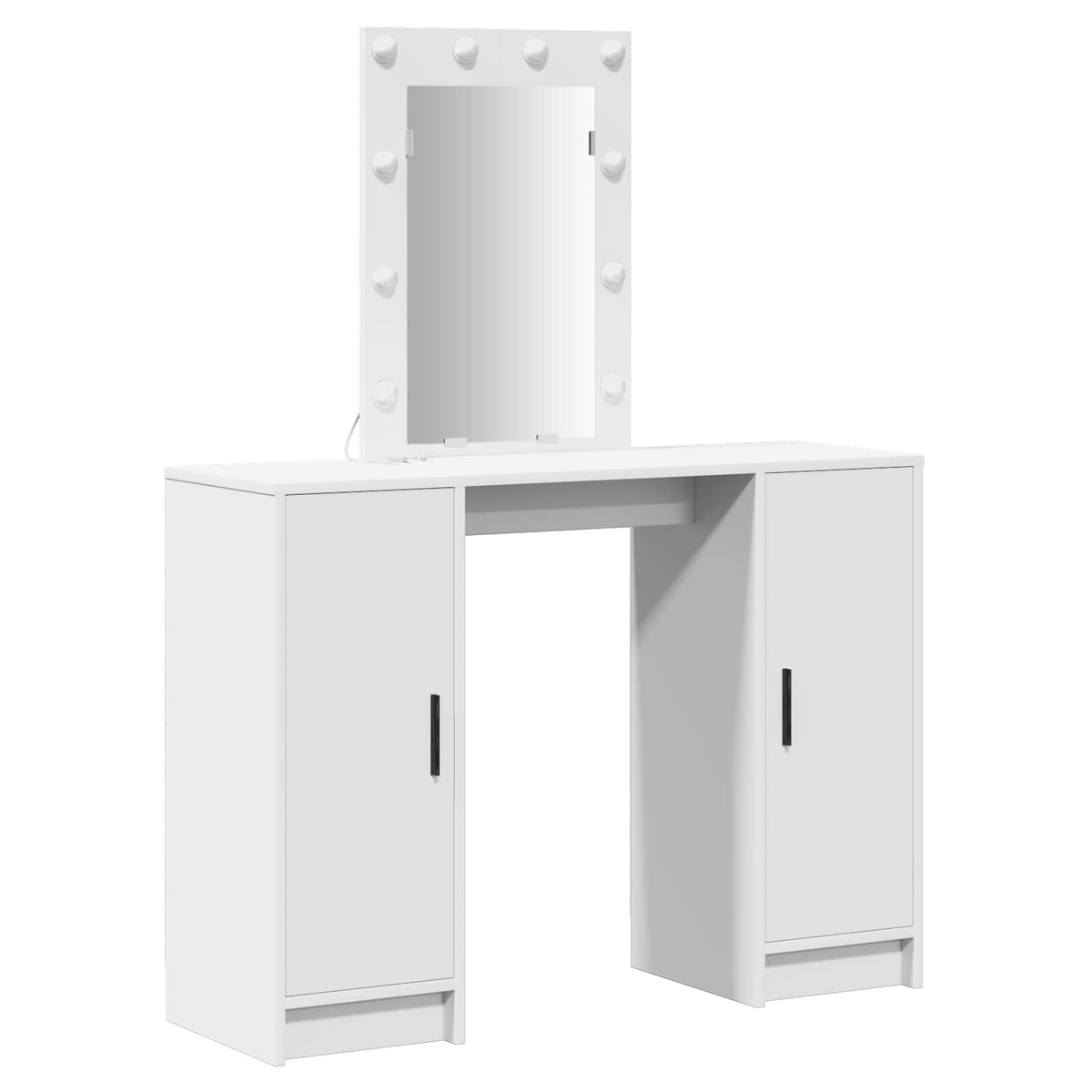 vidaXL Dressing Table White 102 x 33 x 135 cm Engineered Wood 2