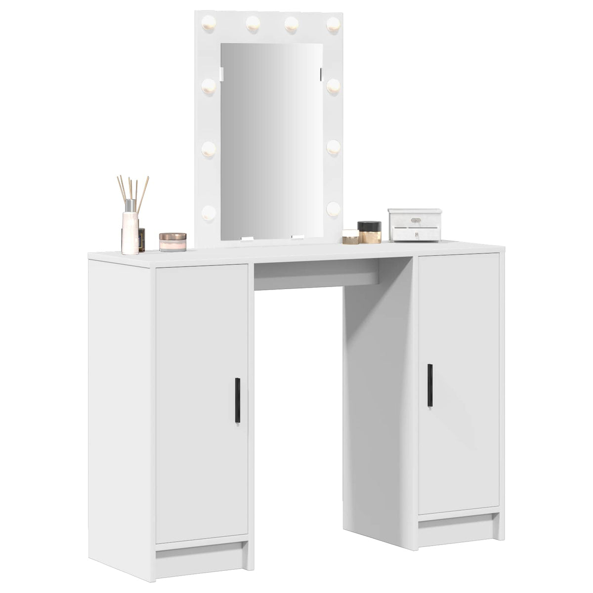 vidaXL Dressing Table White 102 x 33 x 135 cm Engineered Wood 3