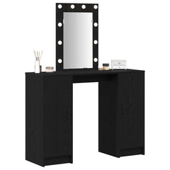 vidaXL Dressing Table Black 102 x 33 x 135 cm Engineered Wood 3