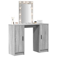 vidaXL Dressing Table Grey 102 x 33 x 135 cm Engineered Wood 3