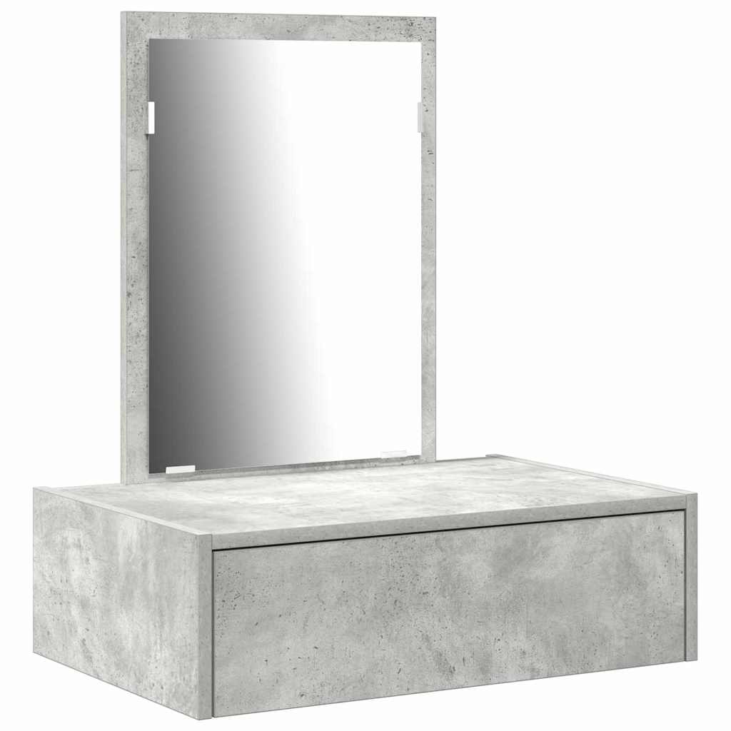 vidaXL Dressing Table Grey 60 x 40 x 70 cm Engineered Wood 2