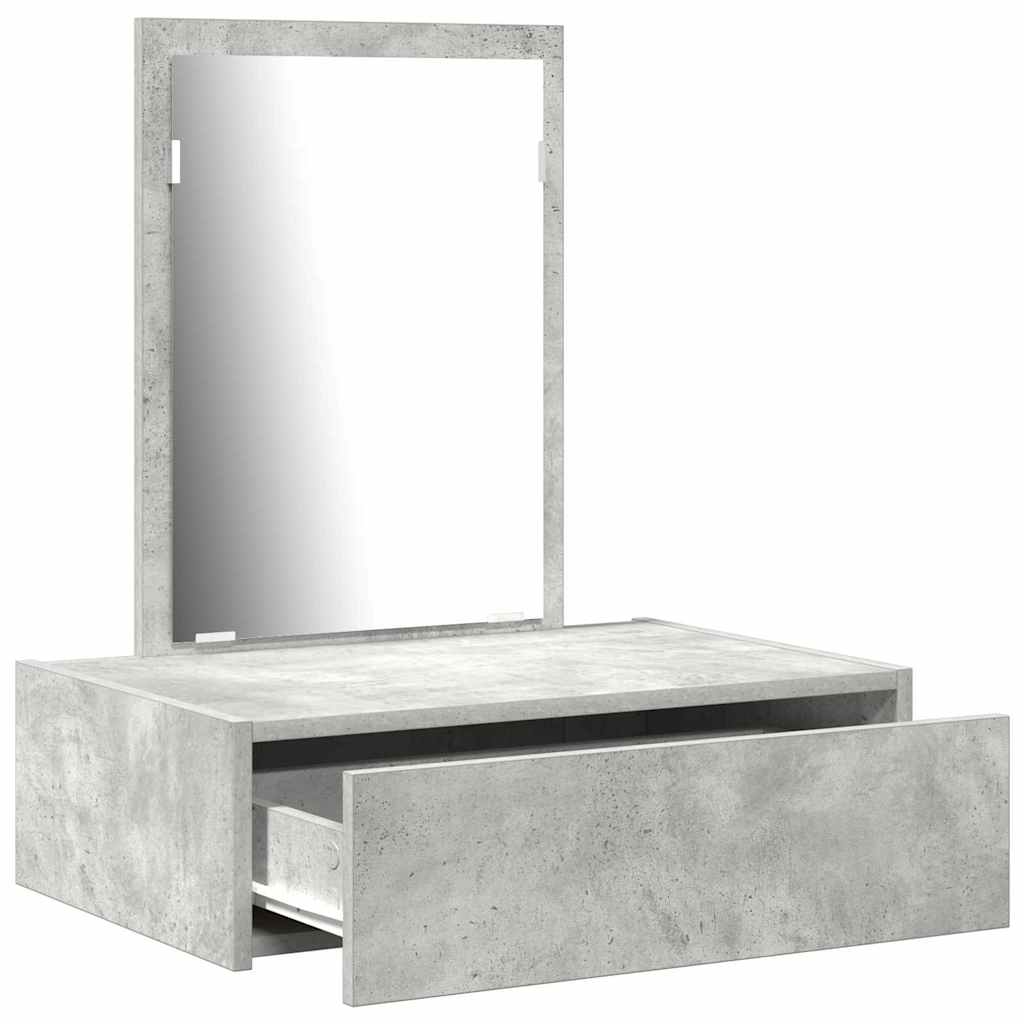 vidaXL Dressing Table Grey 60 x 40 x 70 cm Engineered Wood 5