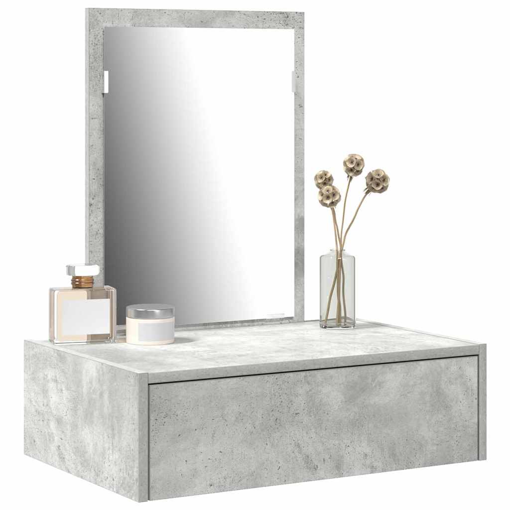 vidaXL Dressing Table Grey 60 x 40 x 70 cm Engineered Wood 3