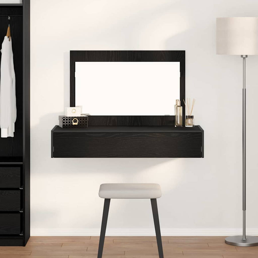 vidaXL Dressing Table Black 100 x 40 x 70 cm Engineered Wood 1