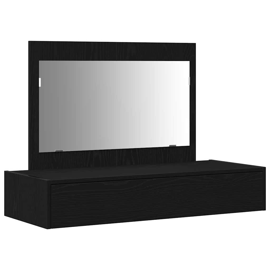 vidaXL Dressing Table Black 100 x 40 x 70 cm Engineered Wood 2
