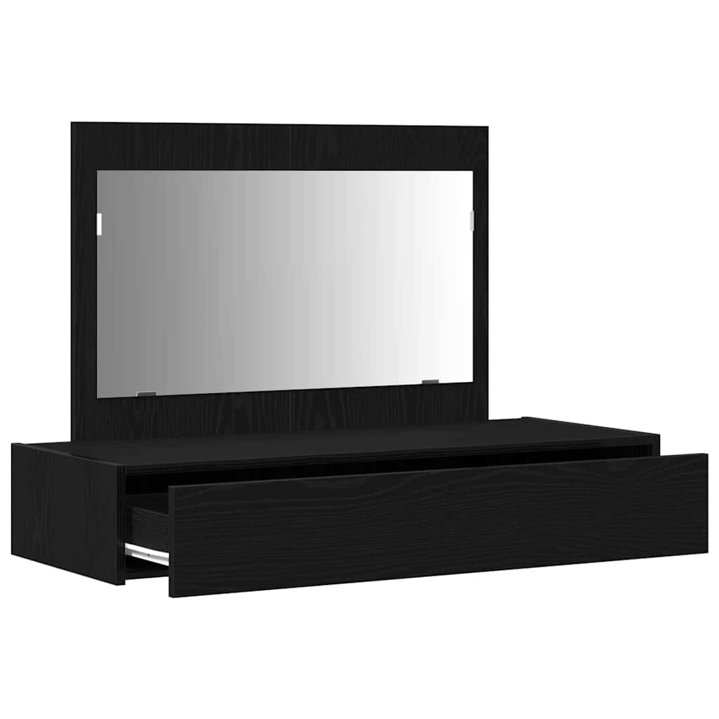 vidaXL Dressing Table Black 100 x 40 x 70 cm Engineered Wood 5