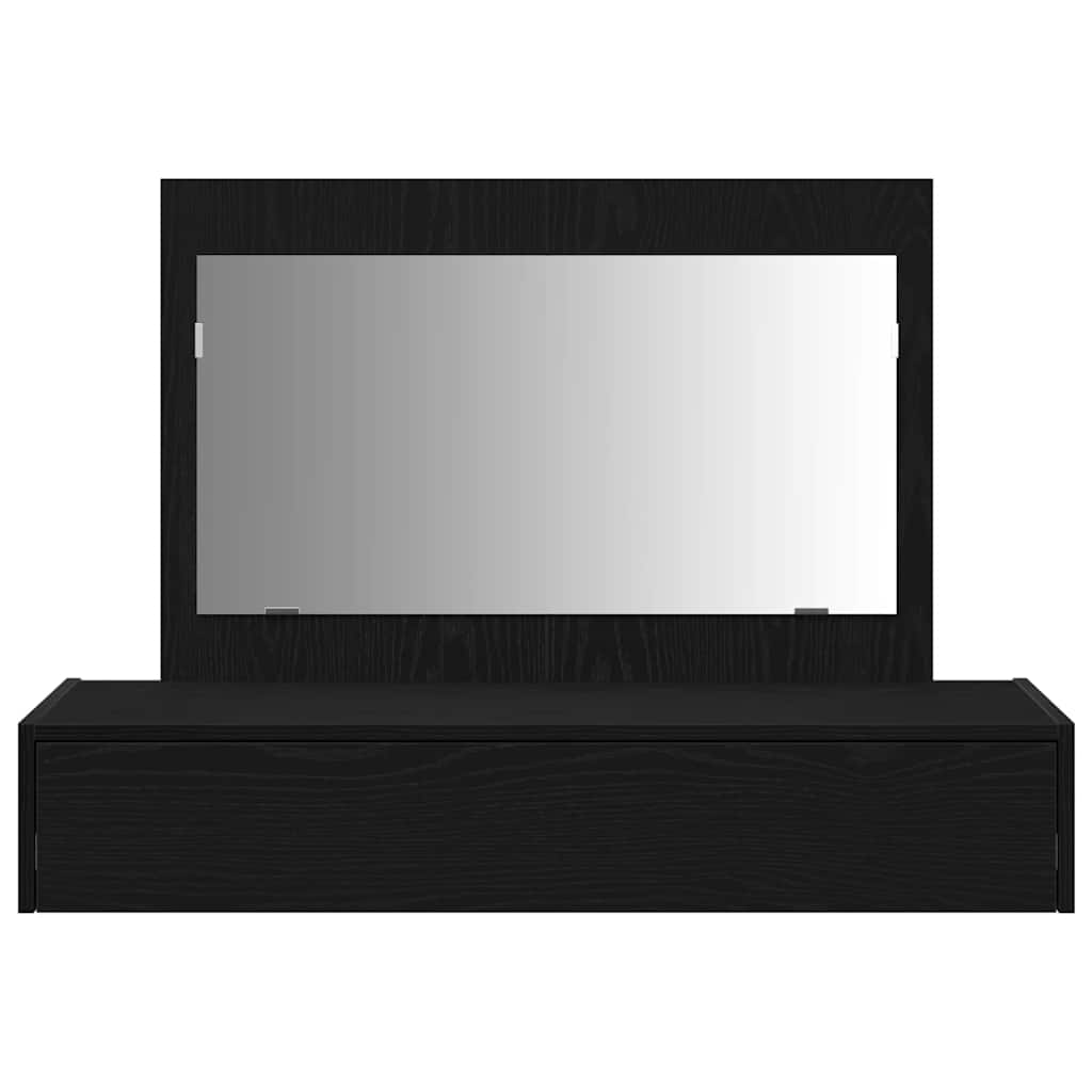 vidaXL Dressing Table Black 100 x 40 x 70 cm Engineered Wood 6