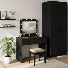 vidaXL Dressing Table Black 83 x 40 x 70 cm Engineered Wood 1