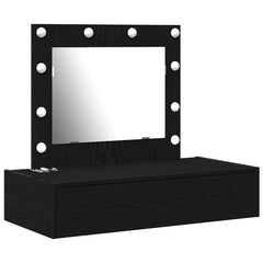 vidaXL Dressing Table Black 83 x 40 x 70 cm Engineered Wood 2