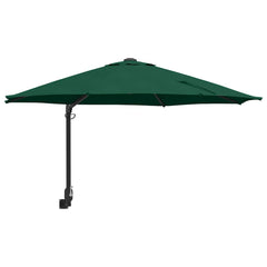 vidaXL Garden Parasol 248 x 248 x 148 cm Polyester and Steel Green 2