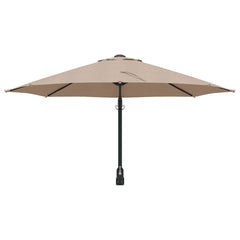 vidaXL Garden Parasol 248 x 248 x 148 cm Polyester and Steel Taupe 4