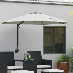 vidaXL Garden Parasol Sand 248 x 248 x 148 cm Polyester and Steel 1