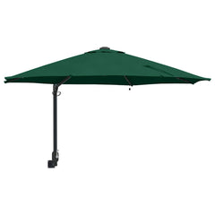 vidaXL Garden Parasol Green 248 x 248 x 148 cm Polyester and Steel 2
